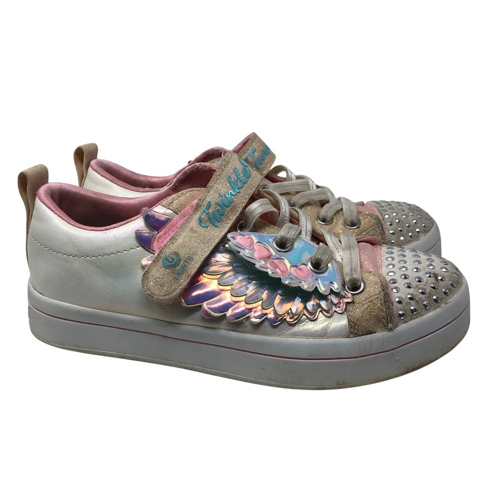 Skechers Twinkle Toes Sneakers 3 Kids White Multi Winged Magic Light Up